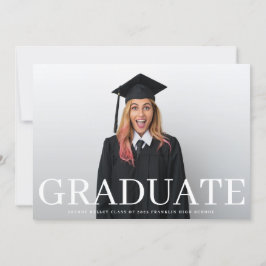 Invitación de graduados de tipografía clásica foto