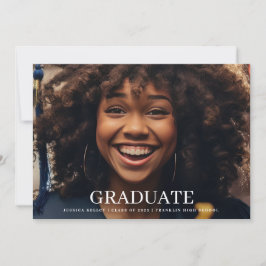 Invitación de graduados de tipografía fotográfica