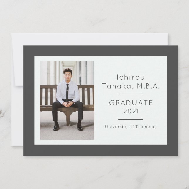 Invitación de graduados distinguida (Anverso)