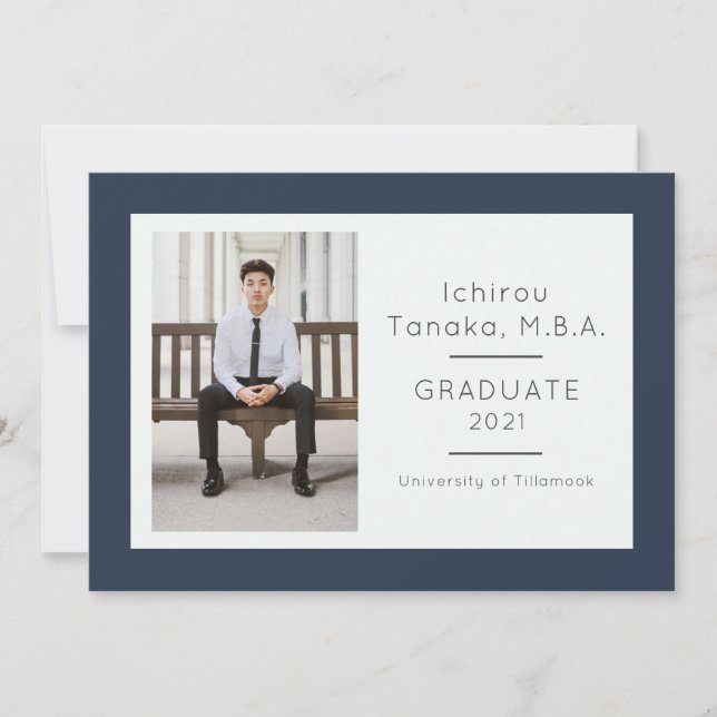 Invitación de graduados distinguida (Anverso)