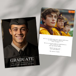 Invitación de graduados en tipografía fotográfica 