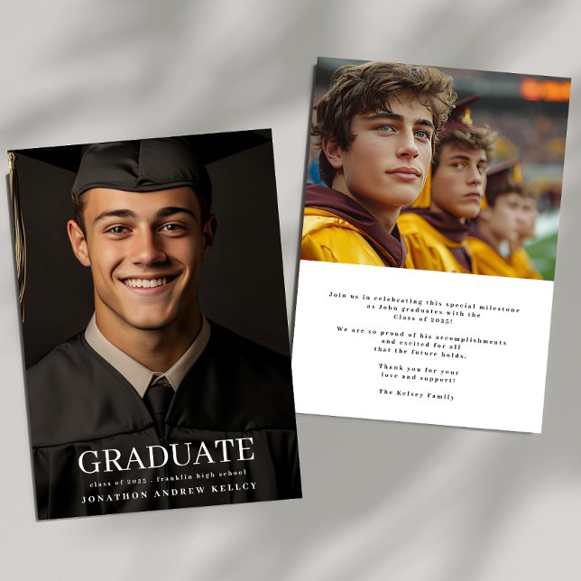 Invitación de graduados en tipografía fotográfica  (Subido por el creador)