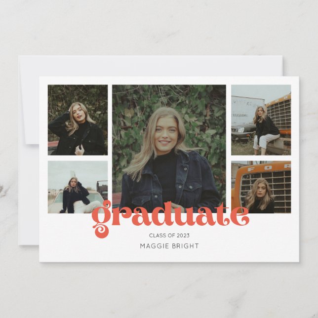 Invitación de graduados multifoto 2023 (Anverso)