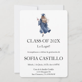 Invitación de graduation en español
