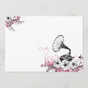 Invitación de gramófono antiguo