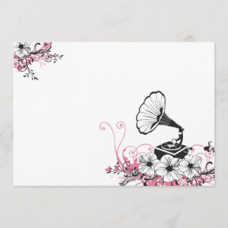 Invitación de gramófono antiguo