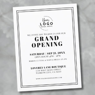 Invitación de Gran Apertura de Negocio de Logotipo