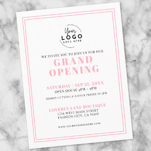 Invitación de Gran Apertura de Negocios con Logoti