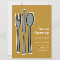 Invitación de gran apertura de Utensils