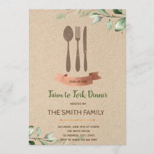 Invitación de granja a cena