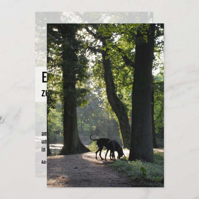 Invitación de Great Dane (Anverso / Reverso)