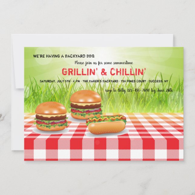 Invitación de Grillin' y Chillin (Anverso)