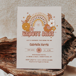 Invitación de Groovy Baby Shower