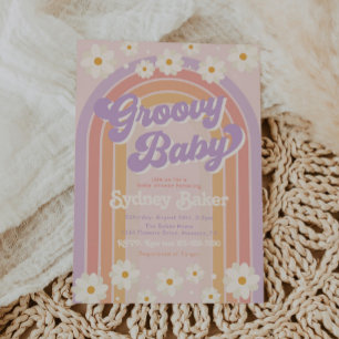 Invitación de Groovy Baby Shower   BABY SHOWER