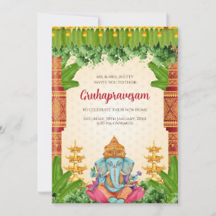 Invitación de Gruhapravesam a Grihapravesh