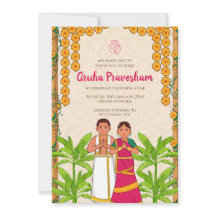 invitación de Gruhapravesh para la inauguración de