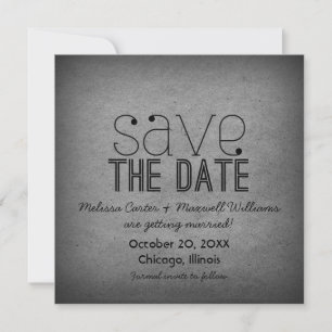 Invitación de Grunge de Moda para Guardar la Fecha