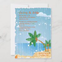 Invitación de Grunge de Playa