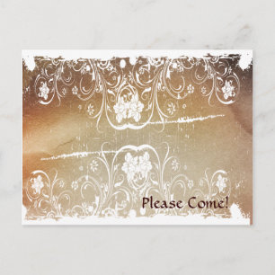 Invitación de Grunge Shabby Chic