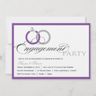 Invitación de grupo de compromiso de script púrpur