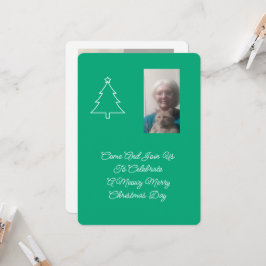 Invitación de grupo de Navidades de gato