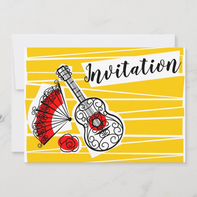 Invitación de grupo de souvenirs españoles horizon (Anverso)