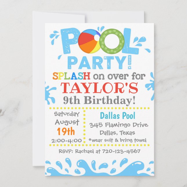 Invitación de grupo | Invitación a la fiesta de cu (Anverso)