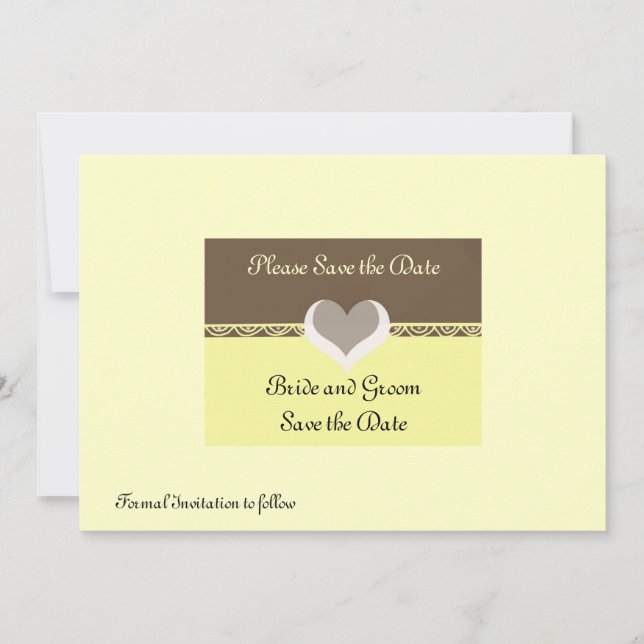 Invitación de Guardar la Fecha con Chocolate y But (Anverso)