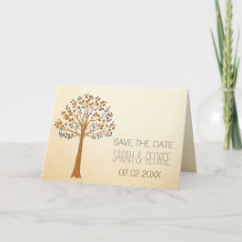 Invitación de guardar la fecha de boda otoñal rúst