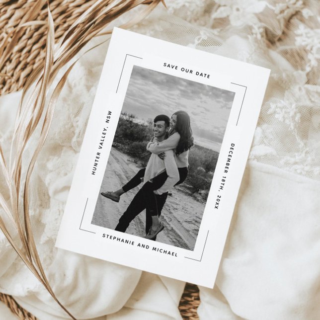 Invitación de guardar la fecha de boda Simple Mode (Subido por el creador)