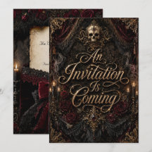 Invitación de guardar la fecha de Halloween gótica