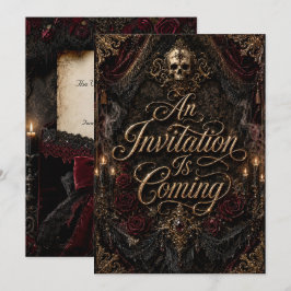 Invitación de guardar la fecha de Halloween gótica