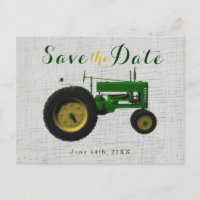 Invitación de guardar la fecha del tractor del cor