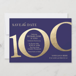 Invitación de Guardar la Fecha para el 100º Aniver