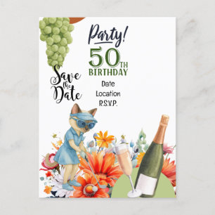 Invitación de guardar la fecha para la fiesta de c