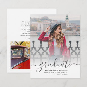invitación de guión de graduación de 2 fotos 2025