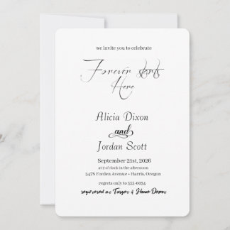 Invitación de guión romántico clásico