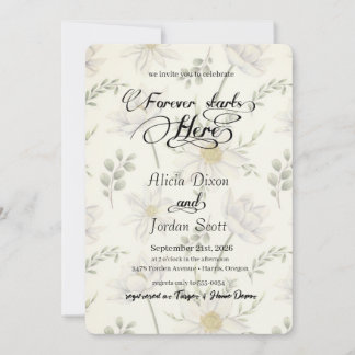 Invitación de guión romántico clásico
