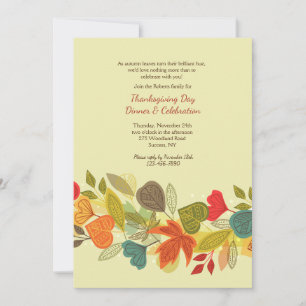 Invitación de guirnalda de otoño
