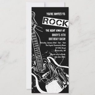 Invitación de Guitarra de Rock Negra