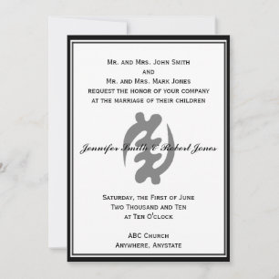 Invitación de Gye Nyame en negro