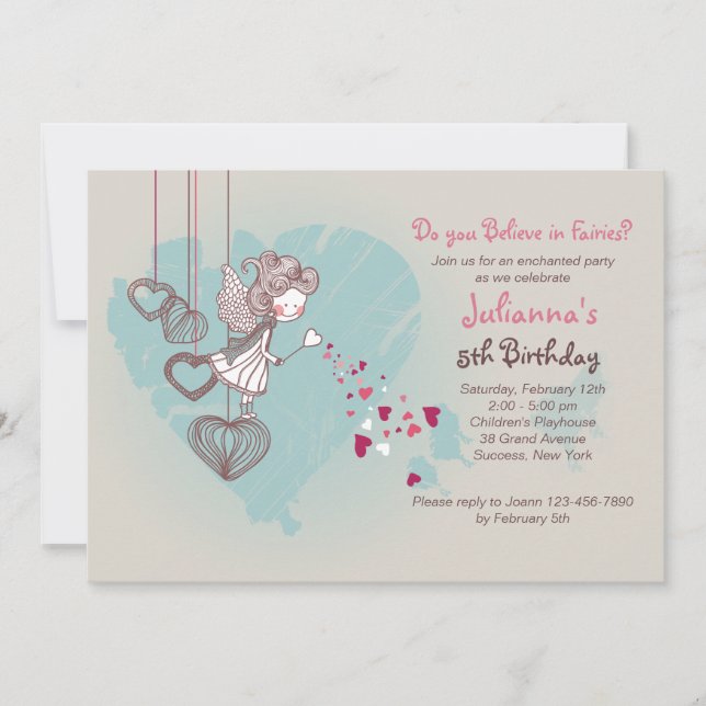 Invitación de hadas (Anverso)