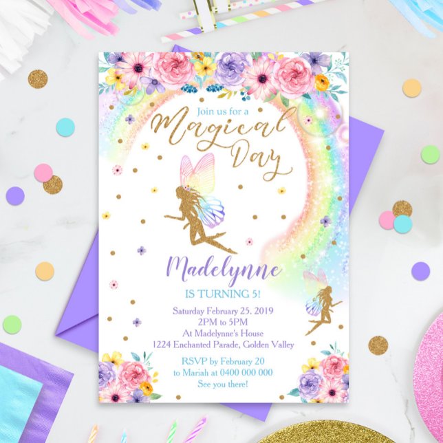 Invitación de hadas arcoiris (Subido por el creador)