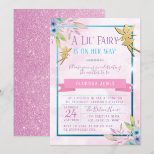 Invitación de hadas de Baby Shower