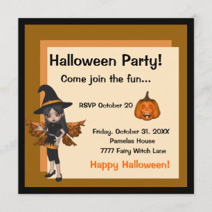 Invitación de hadas de Halloween