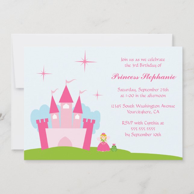 Invitación de hadas de la fiesta de cumpleaños del (Anverso)