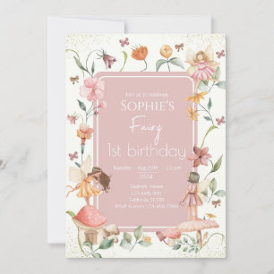 Invitación de hadas de primer cumpleaños Invitació