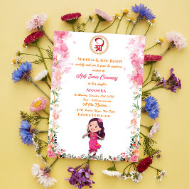 Invitación de Half Saree Ritu Kala Samskara