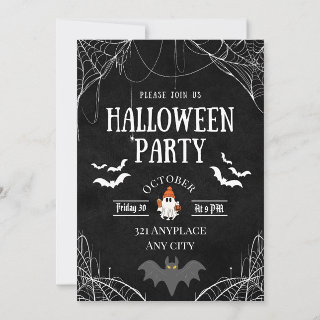 Invitación de Halloween (Anverso)