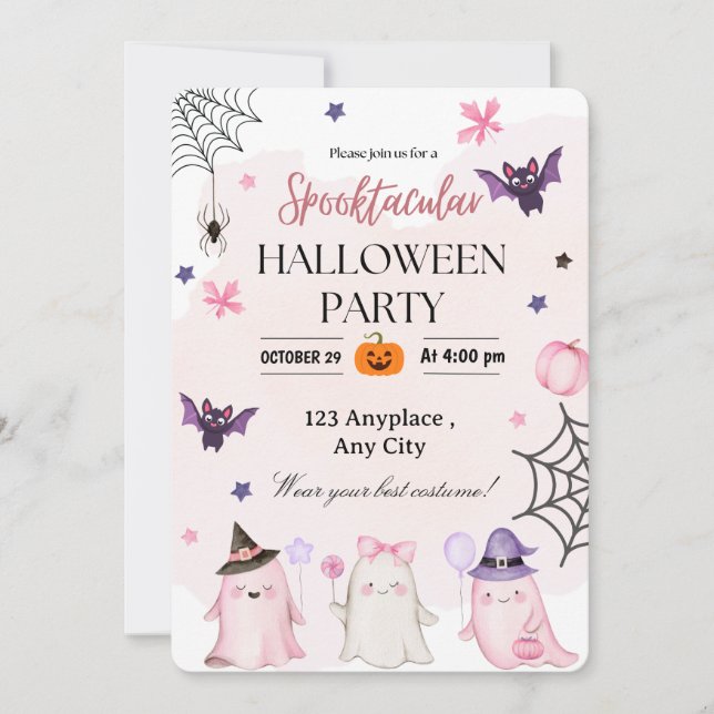 Invitación de Halloween (Anverso)